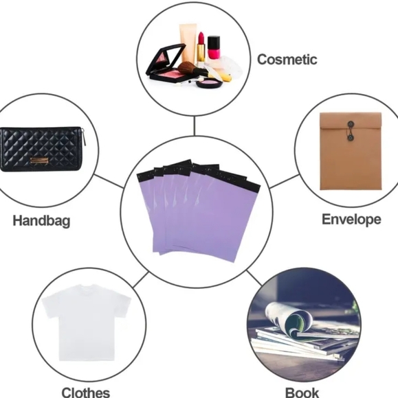 📬 25ct Purple Poly Mailers -Tearproof, Waterproof, Self Sealing 6" X 9" ☆》NEW《☆ - Picture 6 of 6